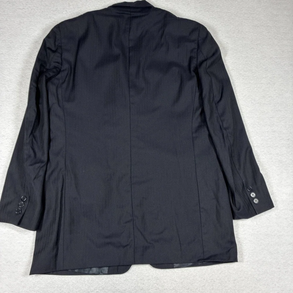 Loro Piana Blazer Suit Jacket Daniel Cremieux Black Size 42L Long Classic